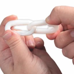 JSP  Plastic Barrier Chain Connectors White 50mm 10 Pack