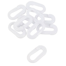 JSP  Plastic Barrier Chain Connectors White 50mm 10 Pack