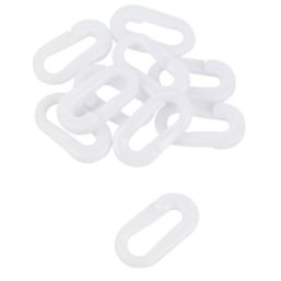 JSP Plastic Barrier Chain Connectors White 50mm 10 Pack - Screwfix