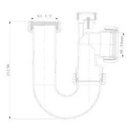 Flomasta Fixed 40mm Sink Swivel P Trap