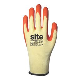 Site  Latex Builders Gloves Orange / Yellow X Large