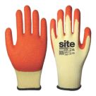 Site  Latex Builders Gloves Orange / Yellow X Large