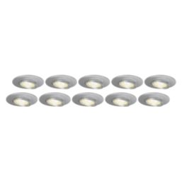 4lite  Tilt  Fire Rated GU10 Downlight Satin Chrome 10 Pack