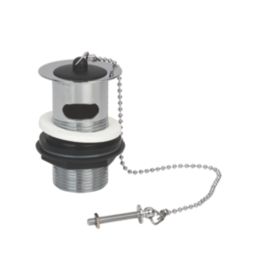 Flomasta Slotted Basin Waste with Rubber Plug & Chain