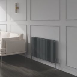 Reina 500mm x 605mm 1626BTU Anthracite Horizontal 2 Column Radiator