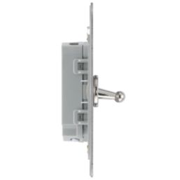 LAP  20A 16AX 2-Gang 2-Way Toggle Switch  Brushed Stainless Steel