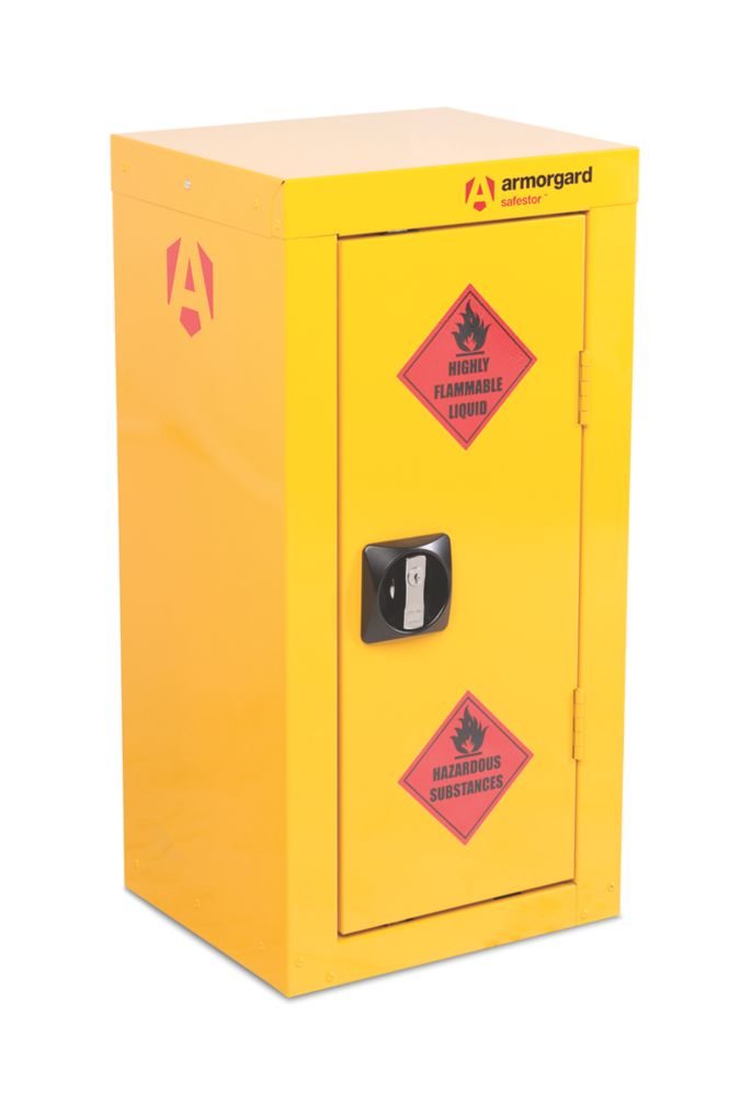 Armorgard Safestor Hazardous Floor Cupboard Yellow 350mm x 315mm x ...