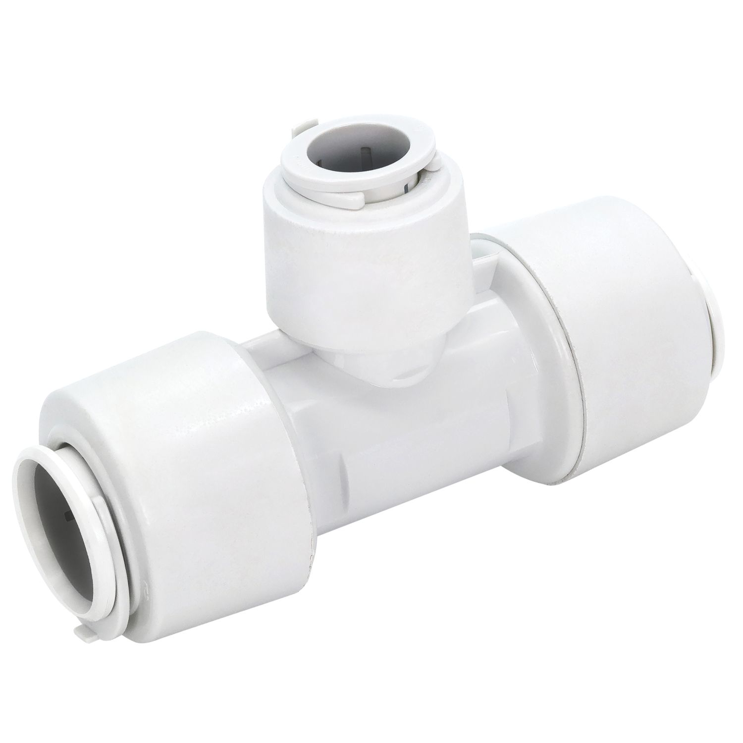 FloPlast FloFit+ Plastic Push-Fit Reducing Tee 22mm x 22mm x 15mm (566RF)