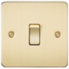 Knightsbridge  10AX 1-Gang Intermediate Switch Brushed Brass