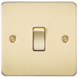 Knightsbridge  10AX 1-Gang Intermediate Switch Brushed Brass