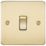 Knightsbridge  10AX 1-Gang Intermediate Switch Brushed Brass
