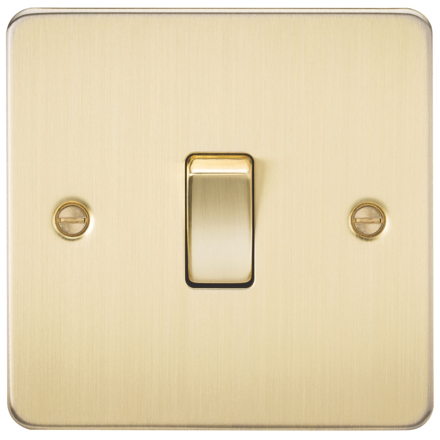 Knightsbridge 10AX 1-Gang Intermediate Switch Brushed Brass (566TY)