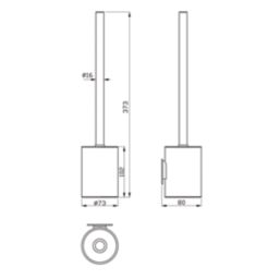 Swirl Caldew Toilet Brush & Holder Chrome