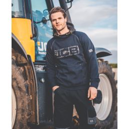 JCB Horton Hoodie Navy/Black Medium 40-42" Chest