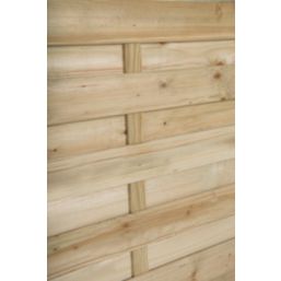 Forest Kyoto  Slatted Top Fence Panels Natural Timber 6' x 4' Pack of 7