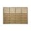 Forest Kyoto  Slatted Top Fence Panels Natural Timber 6' x 4' Pack of 7