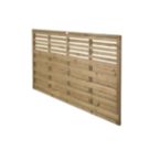 Forest Kyoto  Slatted Top Fence Panels Natural Timber 6' x 4' Pack of 7