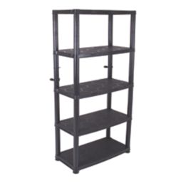 Refurb Essentials  5-Tier Plastic Garage Shelving Unit 850mm x 400mm x 1900mm