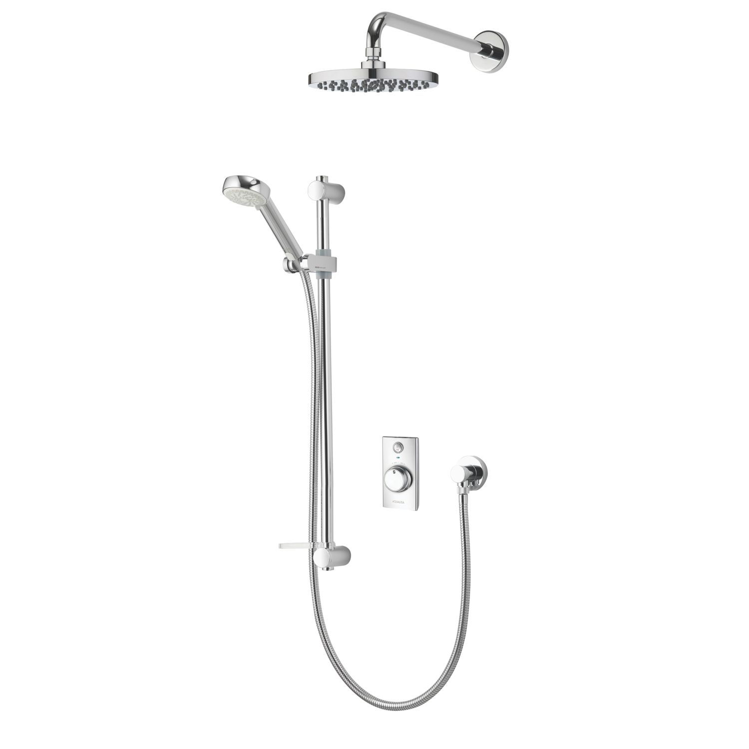 Aqualisa Visage Q HP/Combi Rear-Fed Chrome Thermostatic Dual Outlet Concealed Smart Shower with Fixed Head (567AJ)