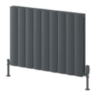 Reina Loco Double 600mm x 850mm 3161BTU Anthracite Horizontal Designer Radiator