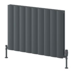 Reina Loco Double 600mm x 850mm 3161BTU Anthracite Horizontal Designer Radiator