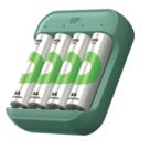 GP Batteries B423 AA Battery Charger with 4 x AA Batteries
