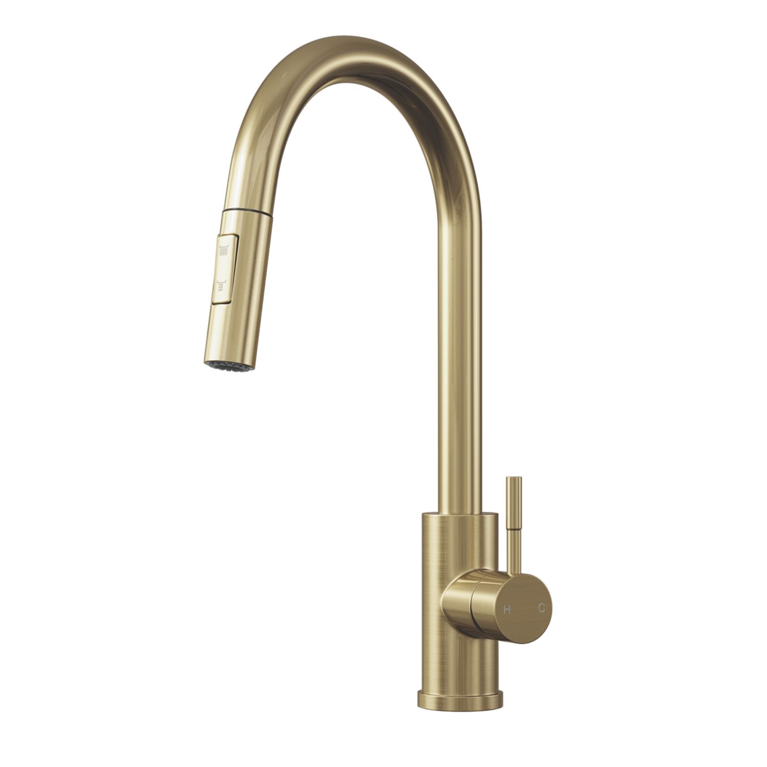 ETAL Cato Pull-Out Kitchen Mixer Tap Brushed Brass (567FJ)
