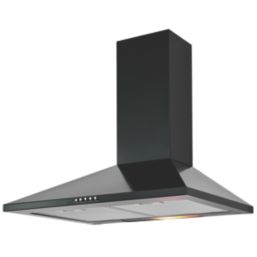 Adjustable Chimney Hood Black 600mm