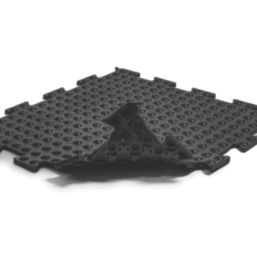 COBA Bubblemat Connect Anti-Fatigue Floor Middle Mat Black 0.5m x 0.5m x 14mm