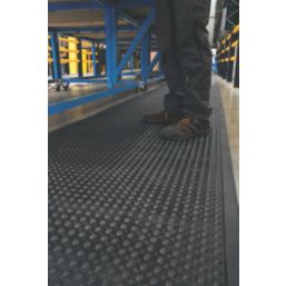 COBA Bubblemat Connect Anti-Fatigue Floor Middle Mat Black 0.5m x 0.5m x 14mm
