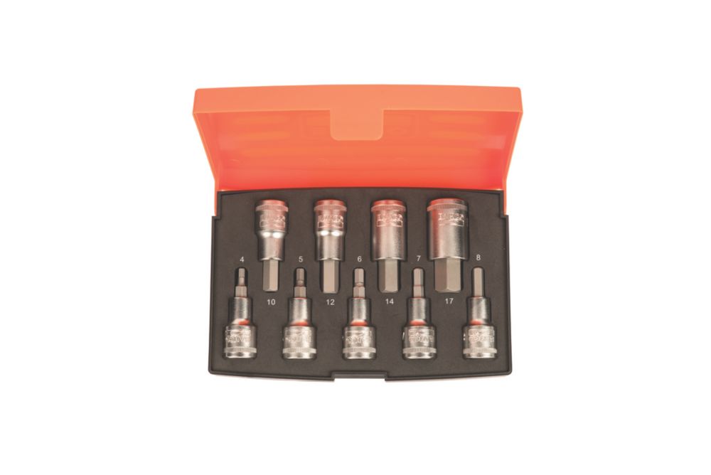 Bahco 1/2 Drive Hex Socket Set 9 Pieces - Screwfix