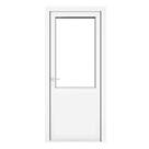 Crystal  1-Panel 1-Clear Light Right-Hand Opening White uPVC Back Door 2090mm x 840mm