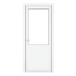 Crystal  1-Panel 1-Clear Light Right-Handed White uPVC Back Door 2090mm x 840mm
