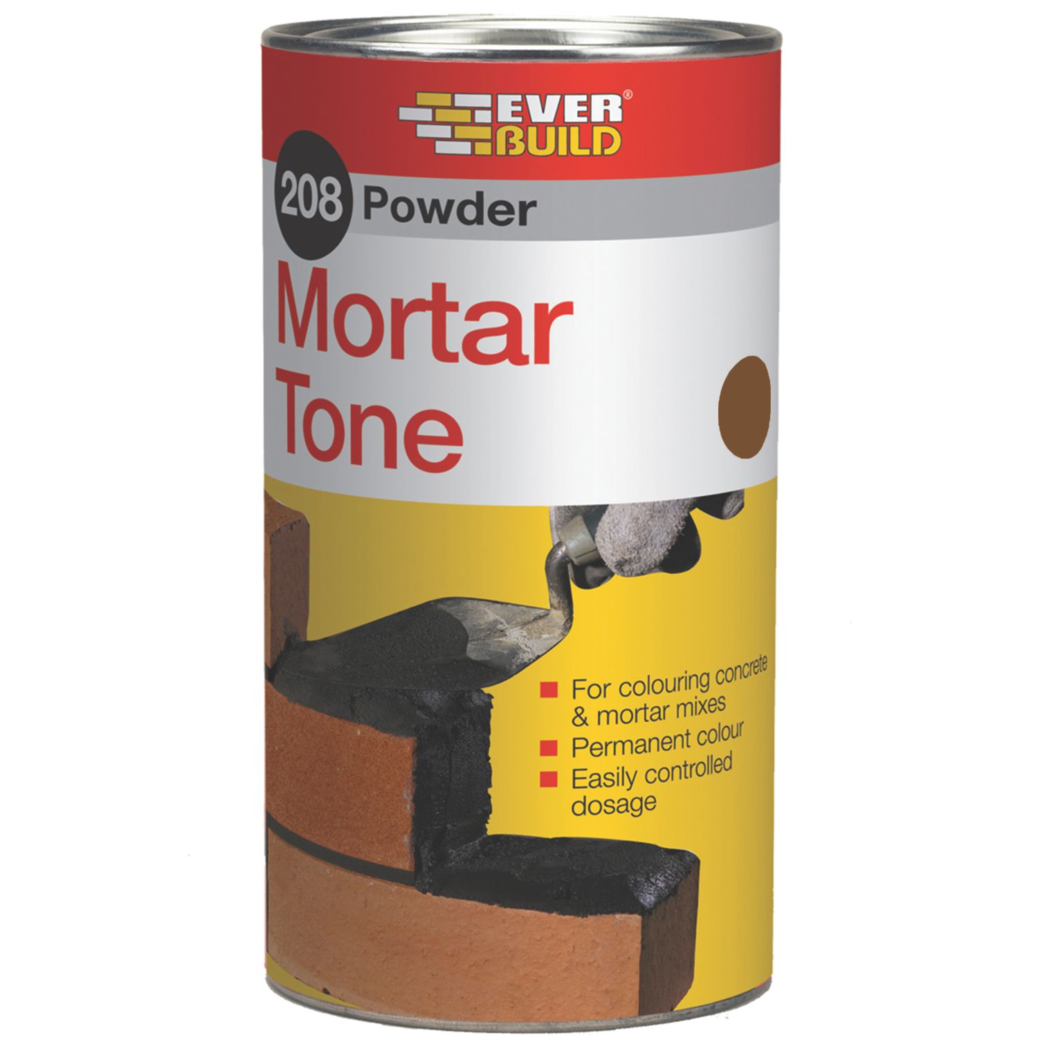 Everbuild 208 Powder Mortar Tone Brown 1kg (567KK)
