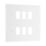 British General Nexus 800 Grid 6-Module Grid Faceplate White