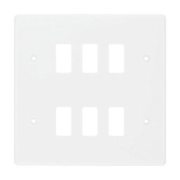 British General Nexus 800 Grid 6-Module Grid Faceplate White