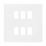 British General Nexus 800 Grid 6-Module Grid Faceplate White