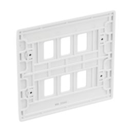 British General Nexus 800 Grid 6-Module Grid Faceplate White