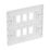 British General Nexus 800 Grid 6-Module Grid Faceplate White