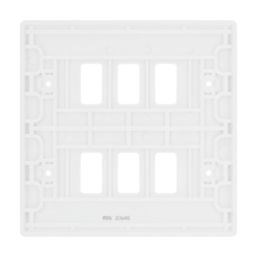 British General Nexus 800 Grid 6-Module Grid Faceplate White