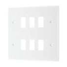 British General Nexus 800 Grid 6-Module Grid Faceplate White