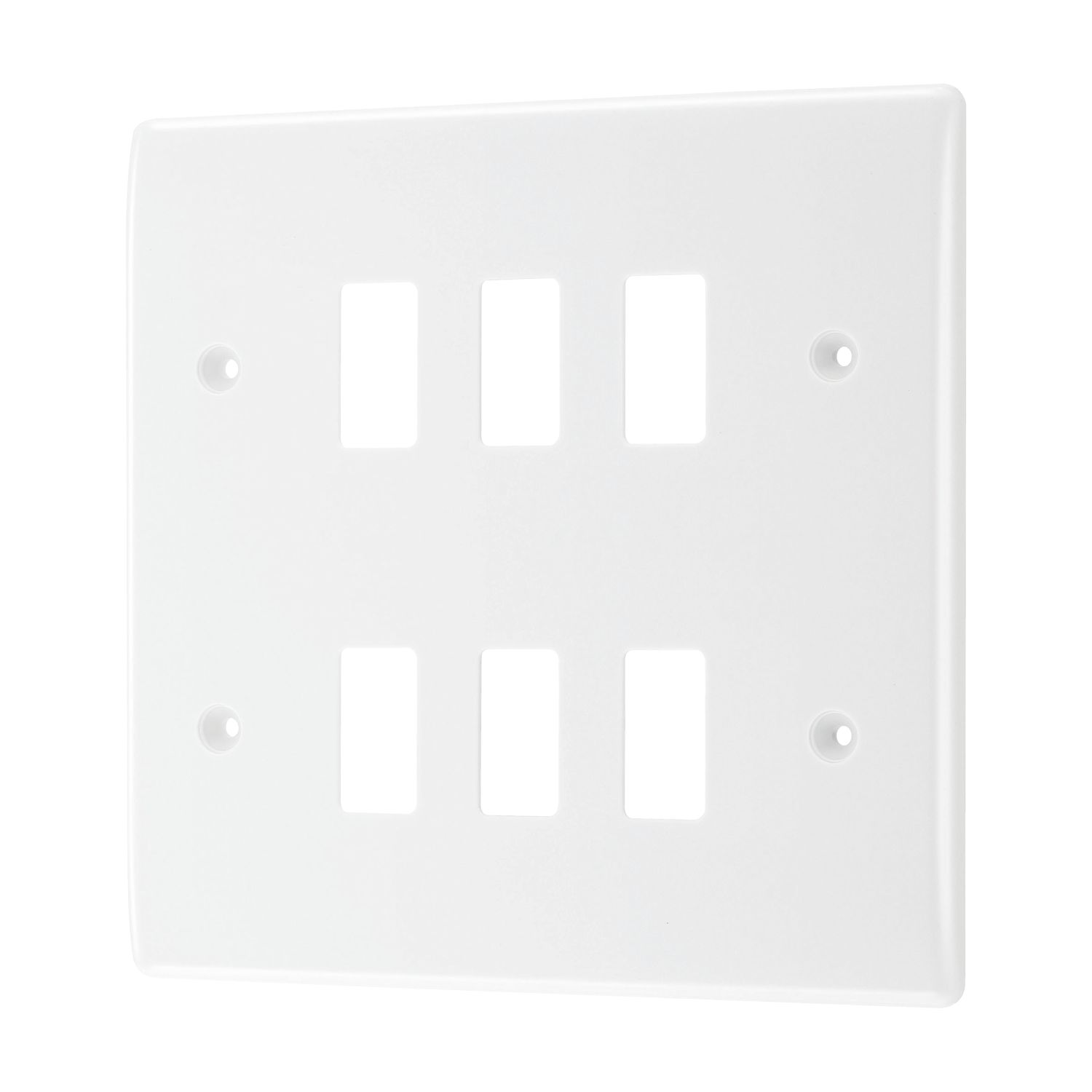 British General Nexus 800 Grid 6-Module Grid Faceplate White (567PY)