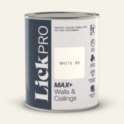LickPro Max+ 1Ltr White 03 Matt Emulsion  Paint