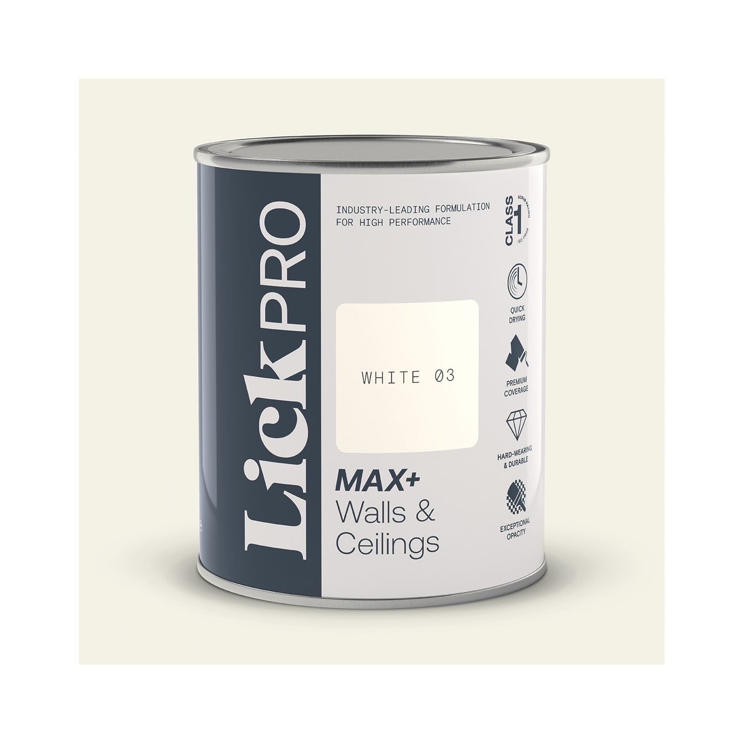 LickPro Max+ 1Ltr White 03 Matt Emulsion Paint (567TM)