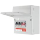 British General Fortress 6-Module 4-Way Populated  Main Switch Consumer Unit