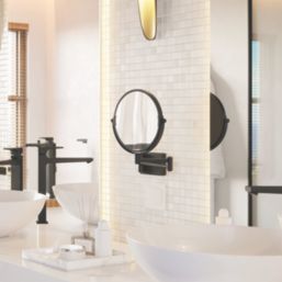 Hansgrohe AddStoris Shaving Mirror Matt Black 208mm x 344mm x 283mm