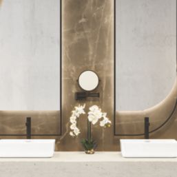 Hansgrohe AddStoris Shaving Mirror Matt Black 208mm x 344mm x 283mm