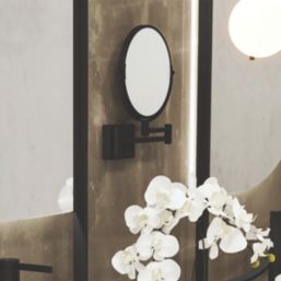 Hansgrohe AddStoris Shaving Mirror Matt Black 208mm x 344mm x 283mm