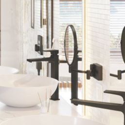 Hansgrohe AddStoris Shaving Mirror Matt Black 208mm x 344mm x 283mm