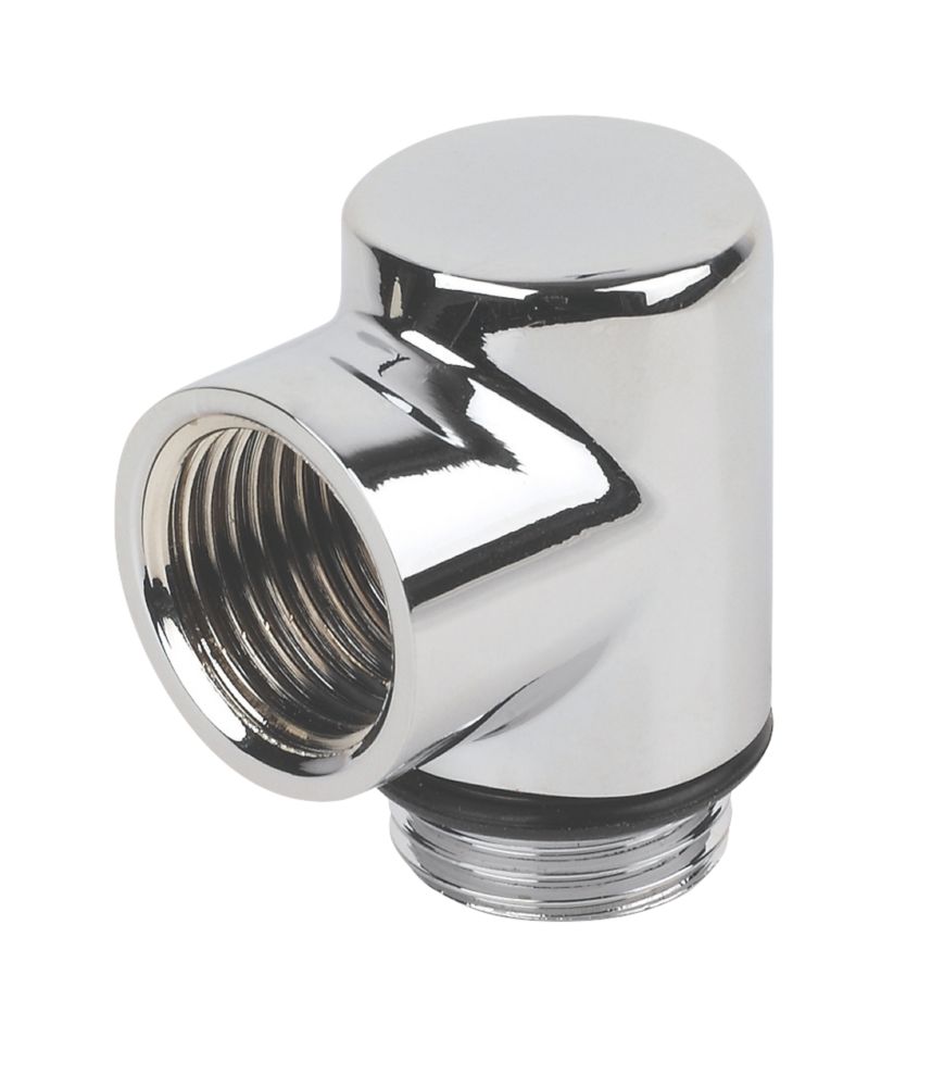 Brass Dual Fuel Towel Rail Elbow 1/2" Screwfix